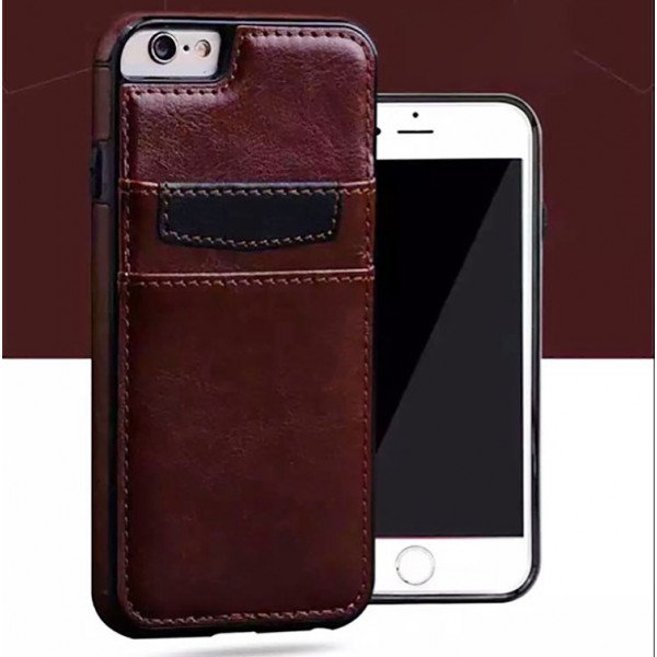 Wholesale iPhone SE (2020) / 8 / 7 Leather Style Credit Card Case (Brown)